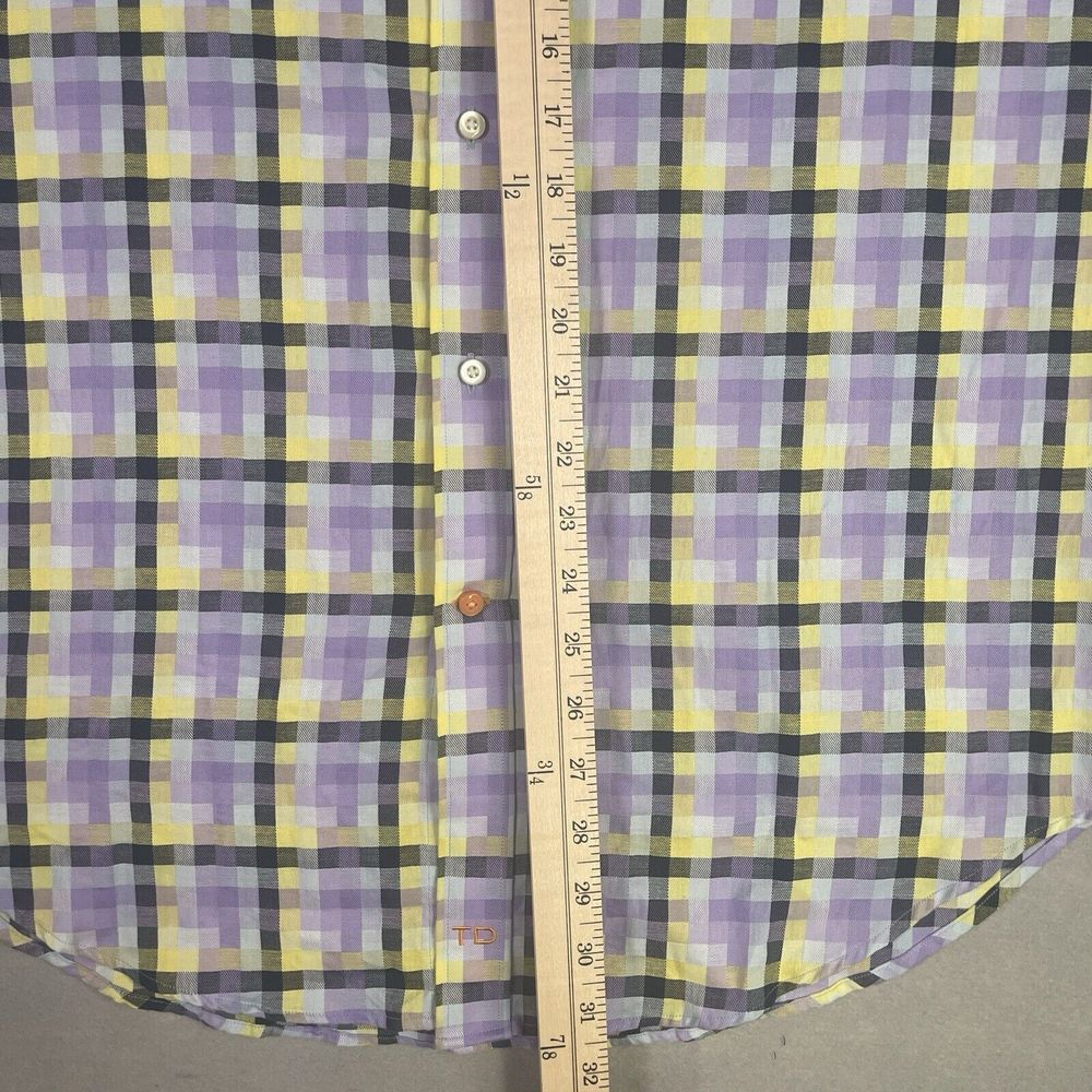 Ted Baker Dress Shirt Men Medium Casual Flip Cuff Street Wear Long Sleeve‎ - Picture 5 of 9